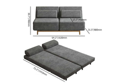 Modern Gray Linen Sofa Bed With Foam Cushioning Dimensions
