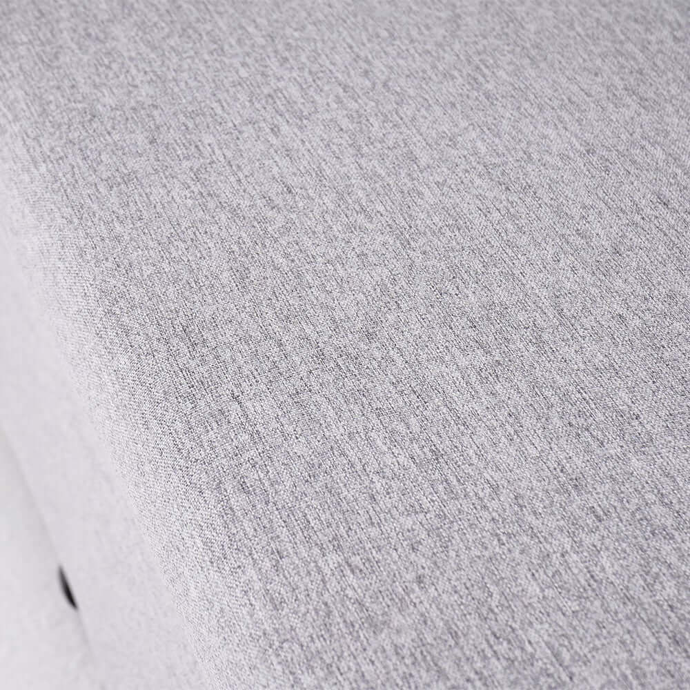 Modern Gray Linen Sofa Bed With Storage And Metal Legs