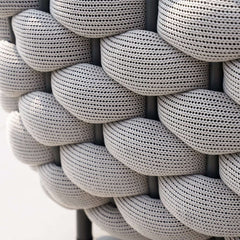 Modern Gray Outdoor Sofa and Coffee Table Set with Sintered Stone