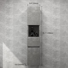 Modern Gray Plywood Wall-Mounted Bathroom Cabinet with Storage Dimensions