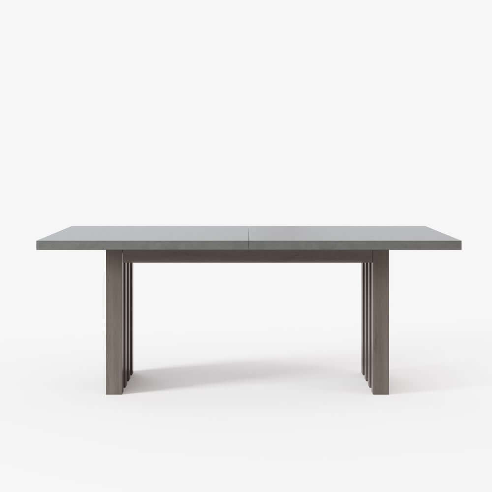 Modern Gray Sintered Stone Extendable Dining Set for 6-10 People