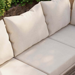 Modern Green and Warm White Outdoor Sectional Furniture Set