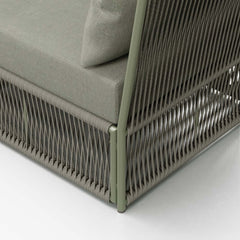 Modern Green and Warm White Outdoor Sectional Furniture Set