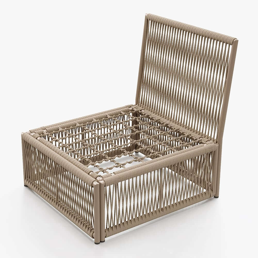 Modern Green and Warm White Outdoor Sectional Furniture Set