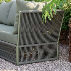 Modern Green and Warm White Outdoor Sectional Furniture Set