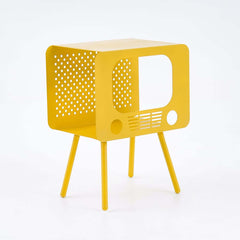 Modern Green Metal TV-Shaped Display Shelf With Storage