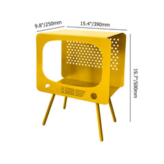 Modern Green Metal TV-Shaped Display Shelf With Storage Dimensions