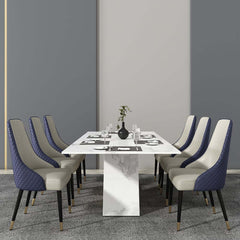 Modern High Back Blue Side Chairs Set Of 4