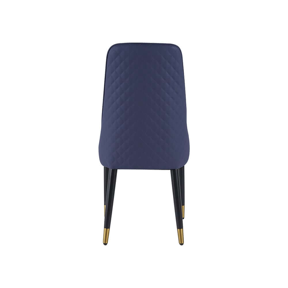 Modern High Back Blue Side Chairs Set Of 4