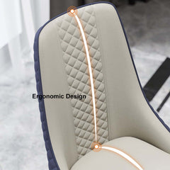 Modern High Back Blue Side Chairs Set Of 4