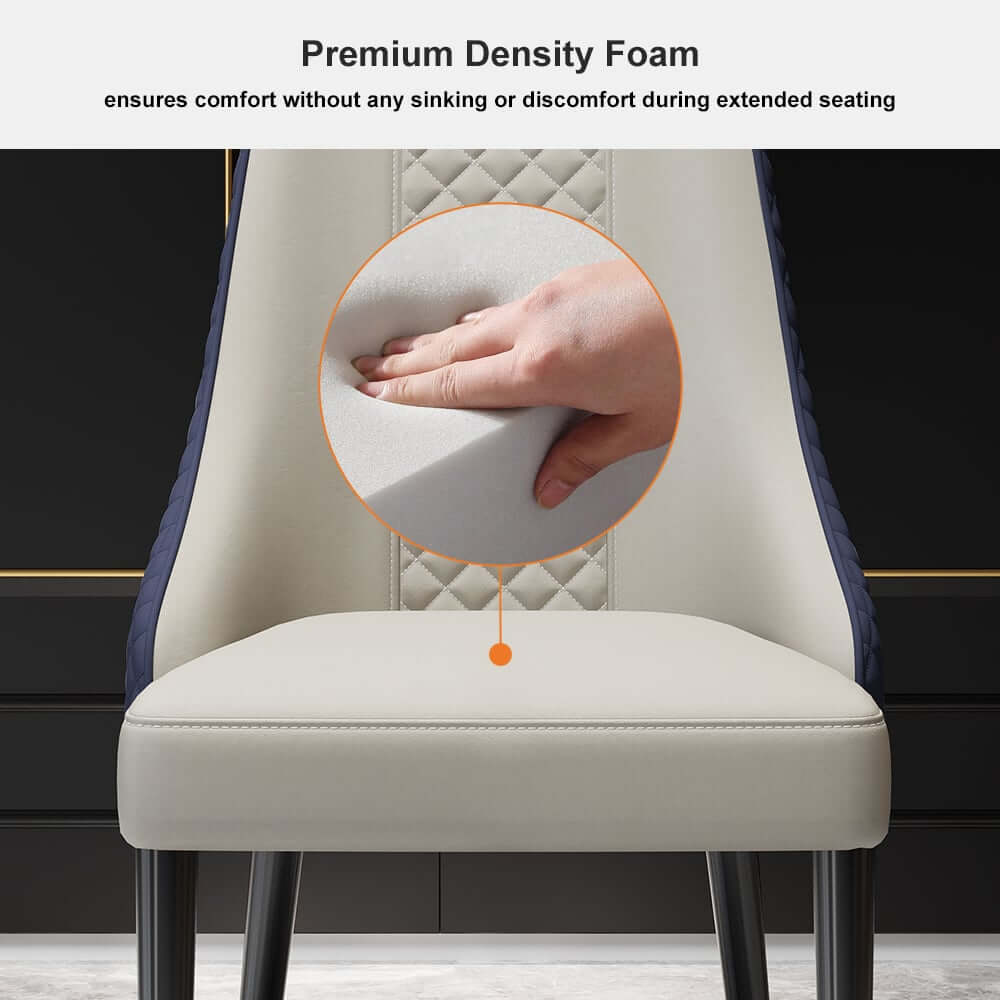 Modern High Back Blue Side Chairs Set Of 4