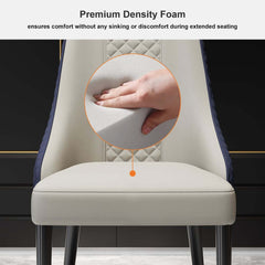 Modern High Back Blue Side Chairs Set Of 4