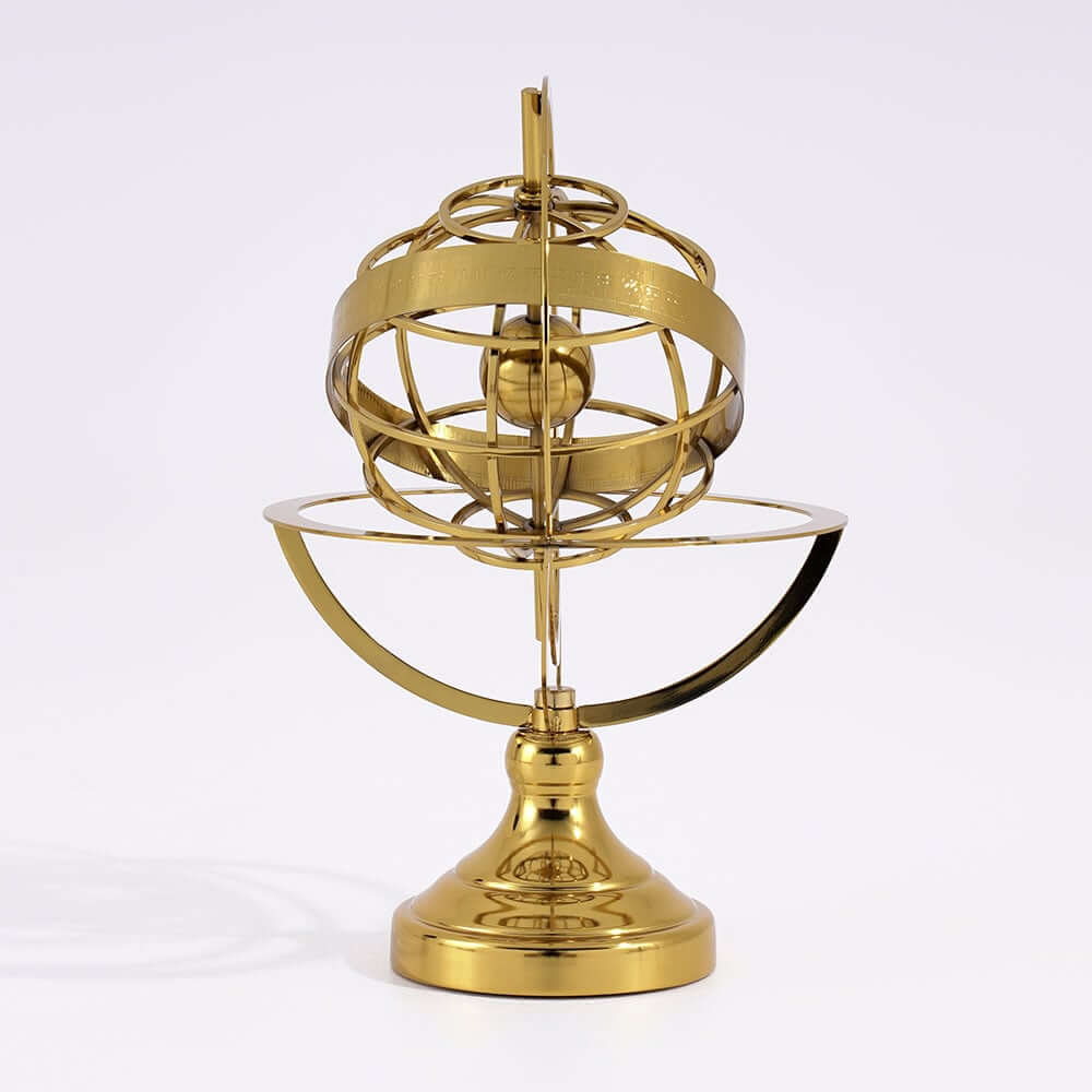 Modern Iron Geometric Sculpture – Gold Abstract Home Decor