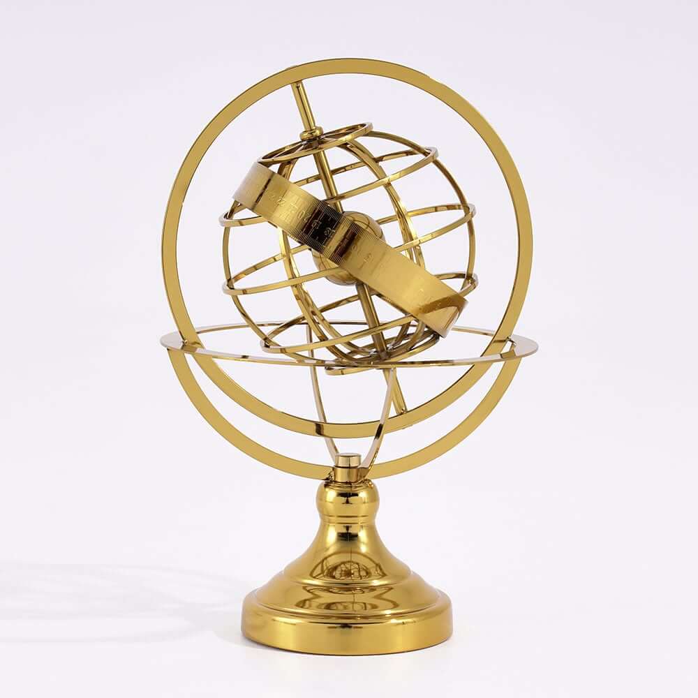 Modern Iron Geometric Sculpture – Gold Abstract Home Decor