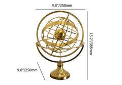 Modern Iron Geometric Sculpture – Gold Abstract Home Decor Dimensions