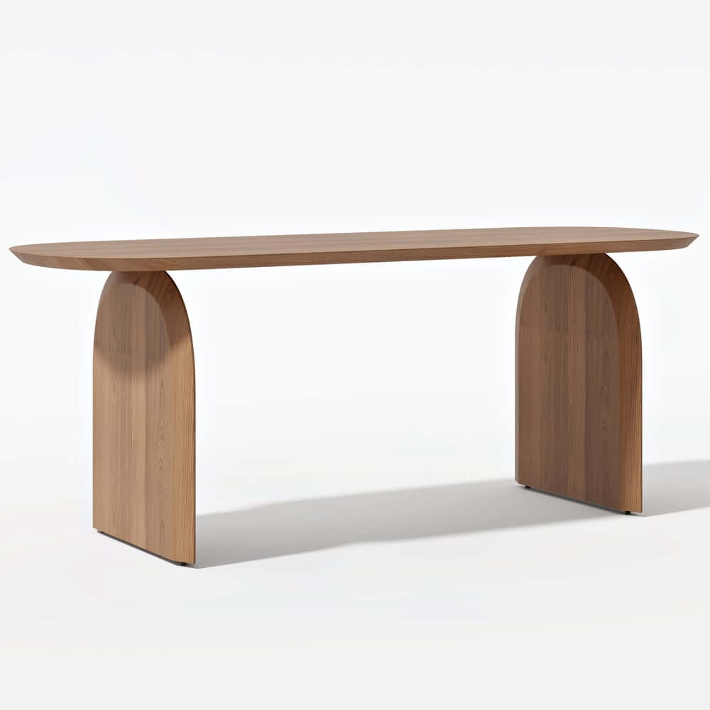 Modern Japandi Solid Wood Dining Set with Rattan Chairs