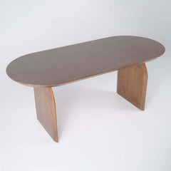 Modern Japandi Solid Wood Dining Set with Rattan Chairs