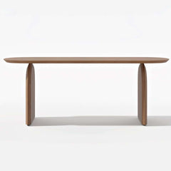 Modern Japandi Solid Wood Dining Set with Rattan Chairs