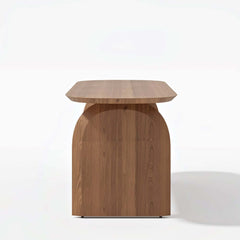 Modern Japandi Solid Wood Dining Set with Rattan Chairs