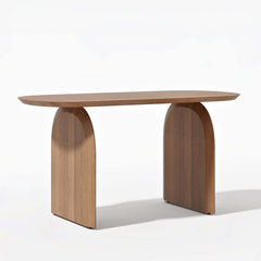 Modern Japandi Solid Wood Dining Set with Rattan Chairs