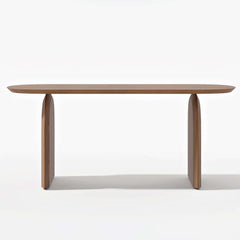 Modern Japandi Solid Wood Dining Set with Rattan Chairs