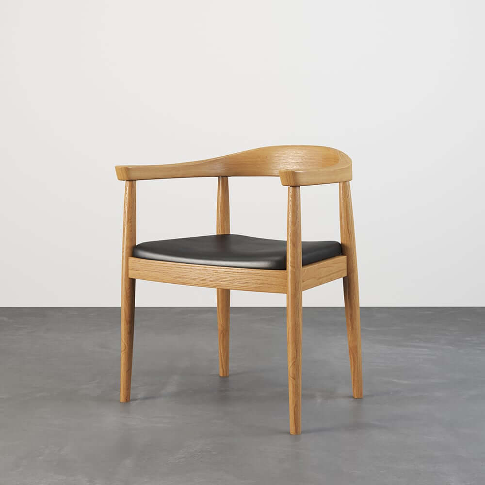 Modern Japandi Solid Wood Dining Set with Rattan Chairs