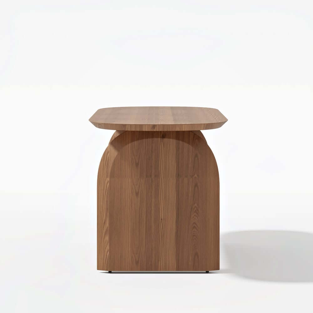 Modern Japandi Solid Wood Dining Set with Rattan Chairs