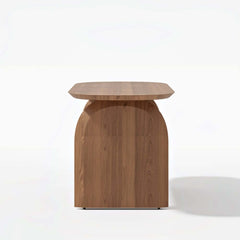 Modern Japandi Solid Wood Dining Set with Rattan Chairs