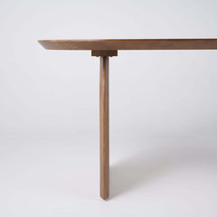 Modern Japandi Solid Wood Dining Set with Rattan Chairs