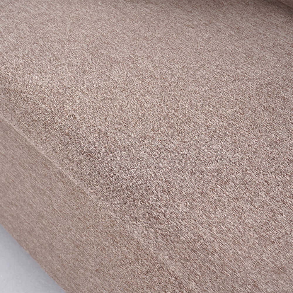 Modern Khaki Linen Sofa Bed with Storage and Flared Arms