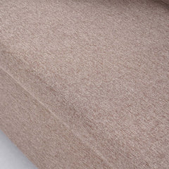 Modern Khaki Linen Sofa Bed with Storage and Flared Arms