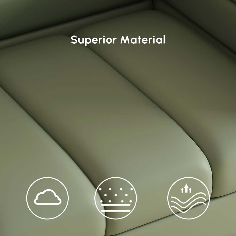 Modern L-Shaped Boucle Sectional Sofa with Ottoman