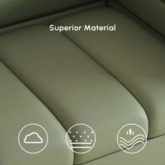 Modern L-Shaped Boucle Sectional Sofa with Ottoman