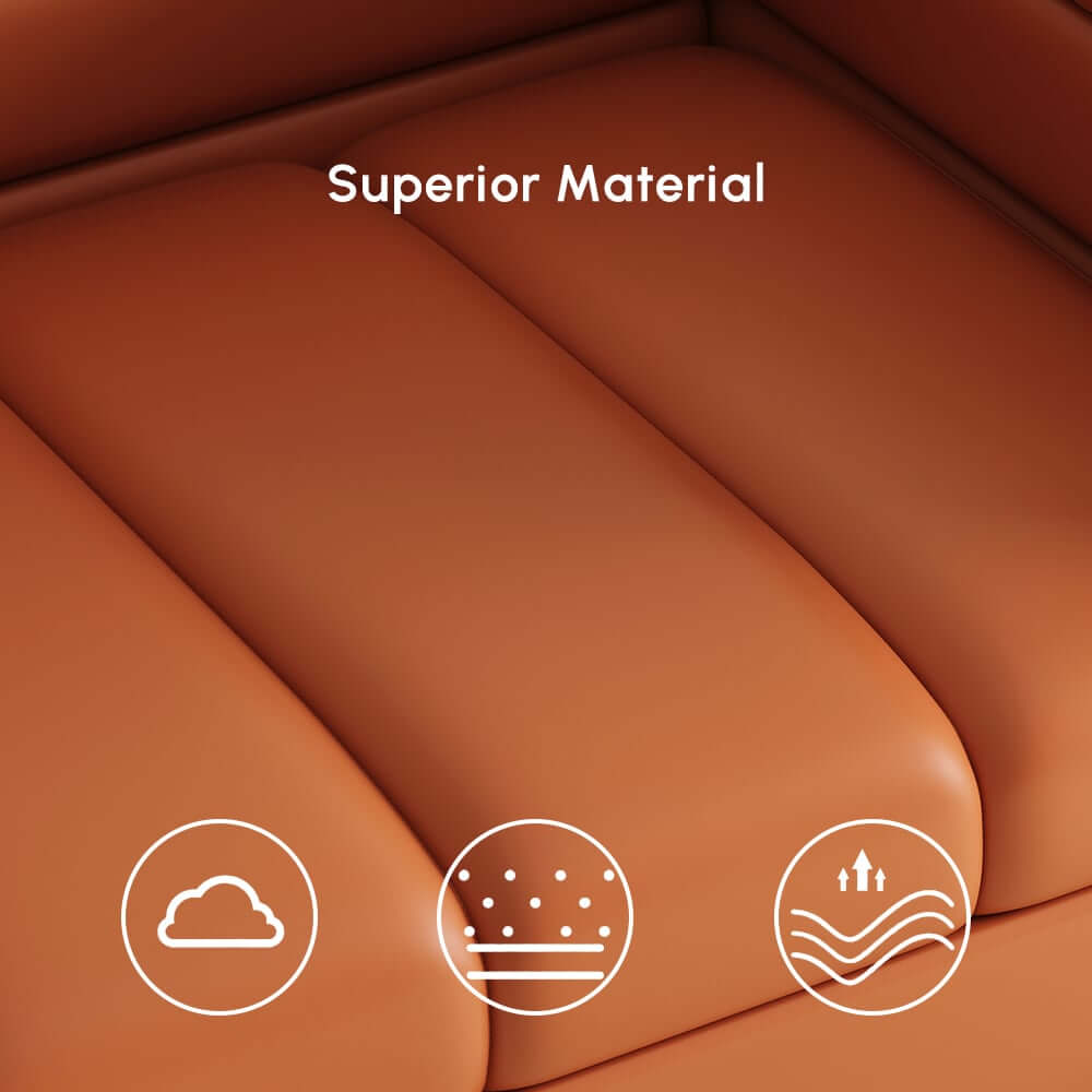 Modern L-Shaped Boucle Sectional Sofa with Ottoman