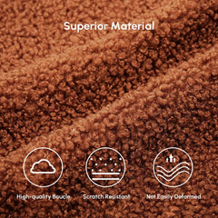 Modern L-Shaped Boucle Sectional Sofa with Ottoman