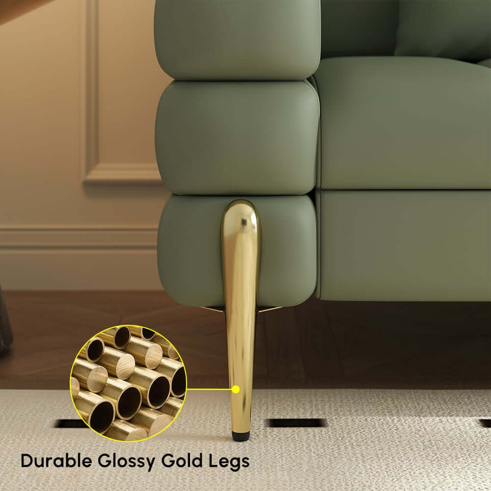 Modern L-Shaped Boucle Sectional Sofa with Ottoman