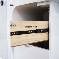 Modern L-Shaped Computer Desk with 5-Drawer Storage Cabinet