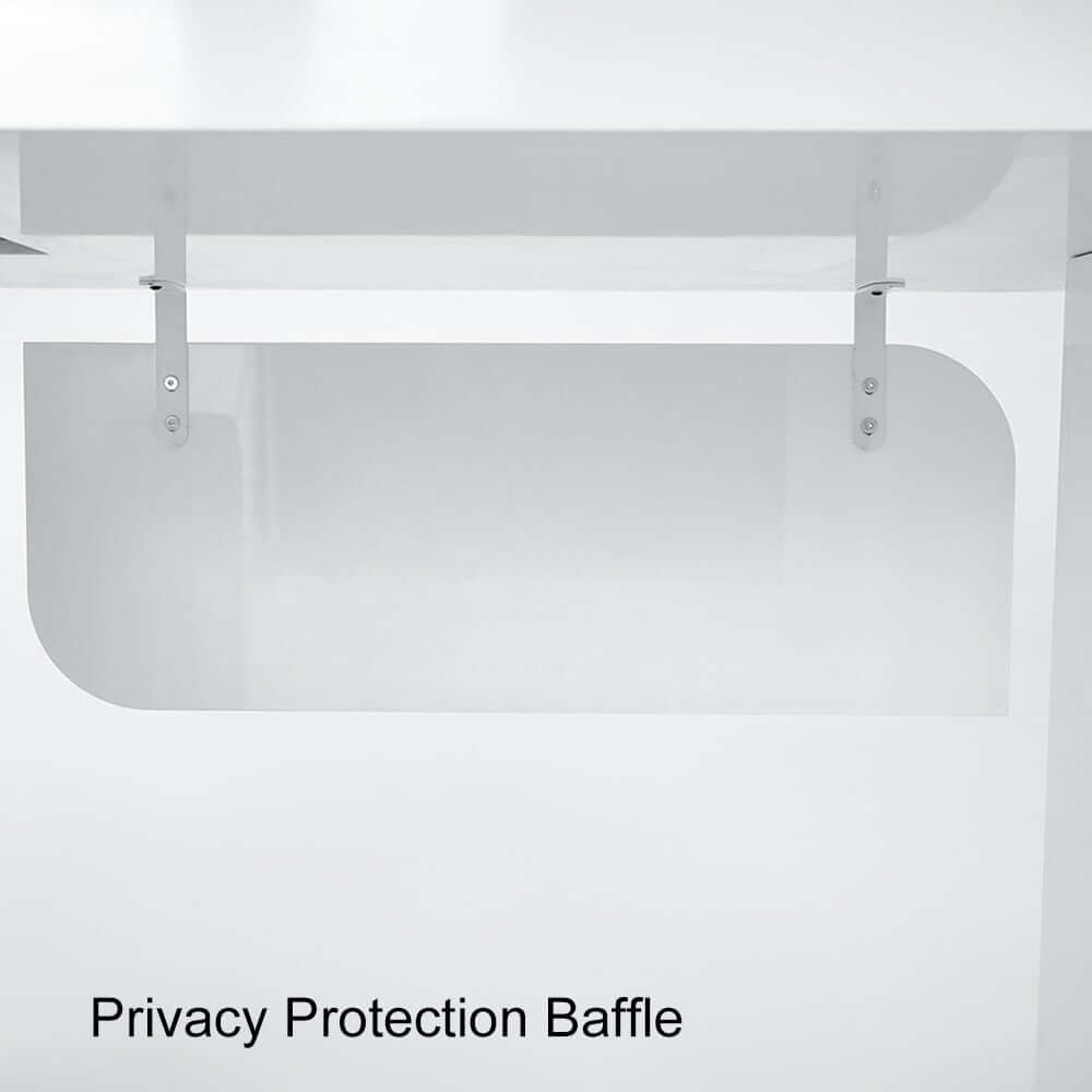 Modern L-Shaped Computer Desk with 5-Drawer Storage Cabinet