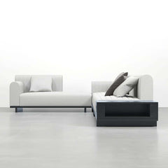 Modern L-Shaped Linen Sectional Sofa with Round Arms