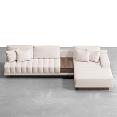 Modern L-Shaped Modular Sectional Sofa with Ottoman
