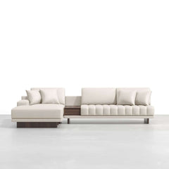 Modern L-Shaped Modular Sectional Sofa with Ottoman