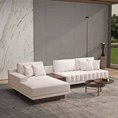 Modern L-Shaped Modular Sectional Sofa with Ottoman