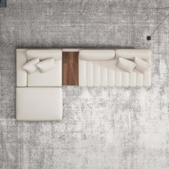 Modern L-Shaped Modular Sectional Sofa with Ottoman