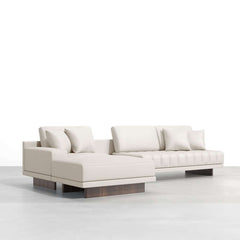 Modern L-Shaped Modular Sectional Sofa with Ottoman