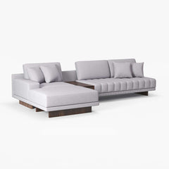 Modern L-Shaped Modular Sectional Sofa with Ottoman