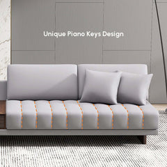 Modern L-Shaped Modular Sectional Sofa with Ottoman