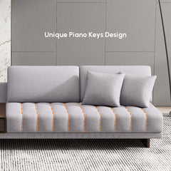 Modern L-Shaped Modular Sectional Sofa with Ottoman