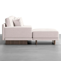 Modern L-Shaped Modular Sectional Sofa with Ottoman
