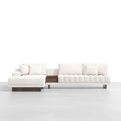 Modern L-Shaped Modular Sectional Sofa with Ottoman