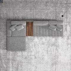 Modern L-Shaped Modular Sectional Sofa with Ottoman